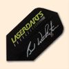 Laserdart Flights LF54 Slim - Black with Yellow and White Lettering Laserdart Flights LF54 Slim - Black with Yellow and White Lettering