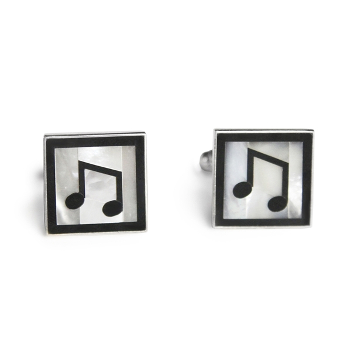 Music Note Inlay Cufflinks Coastal Gifts