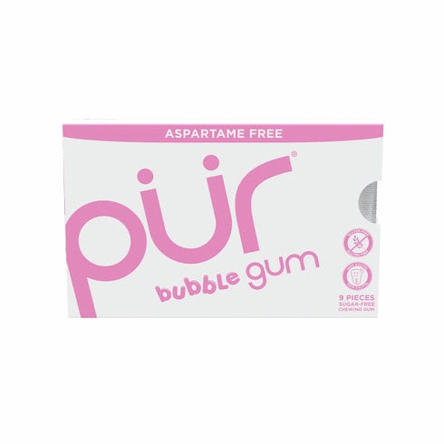 Chewing Gum Blister Pack - Bubblegum, 9 Pieces, PUR