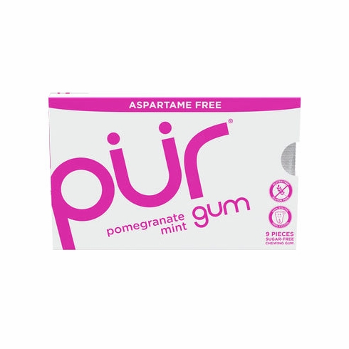 Chewing Gum Blister Pack - Pomegranate Mint, 9 Pieces, PUR