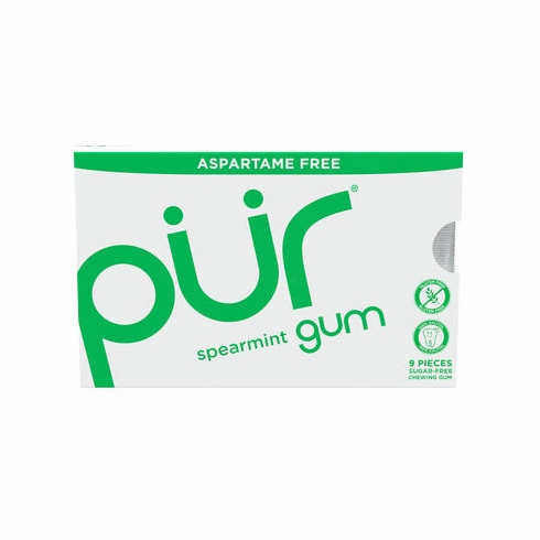 Chewing Gum Blister Pack - Spearmint, 9 Pieces, PUR