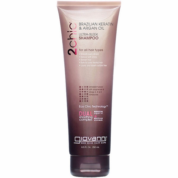 Giovanni Cosmetics, 2chic Ultra-Sleek Shampoo with Brazilian Keratin & Argan Oil, 8.5 oz