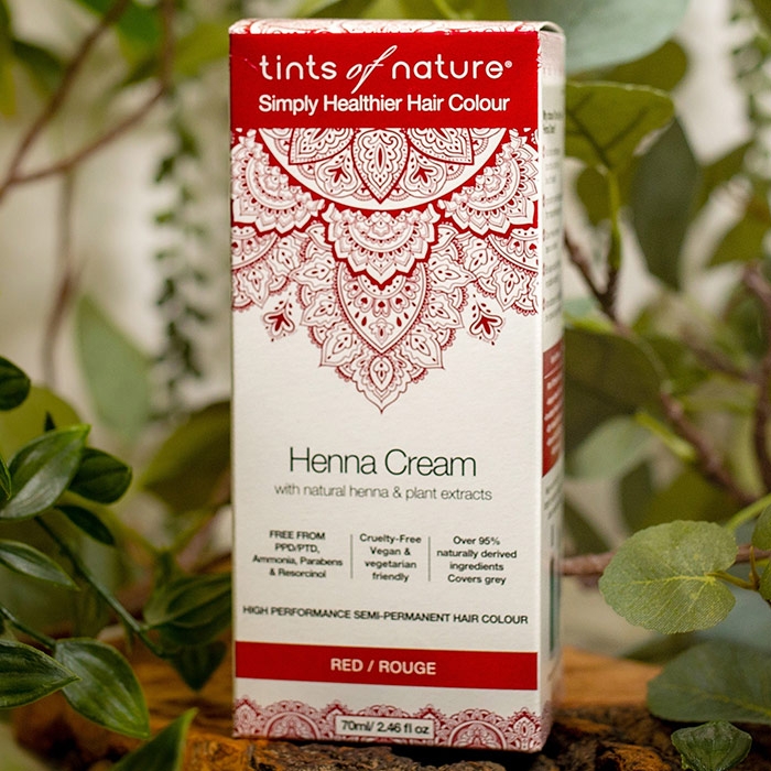 Henna Cream Semi-Permanent Hair Colour Red, 2.46 oz, Tints of Nature
