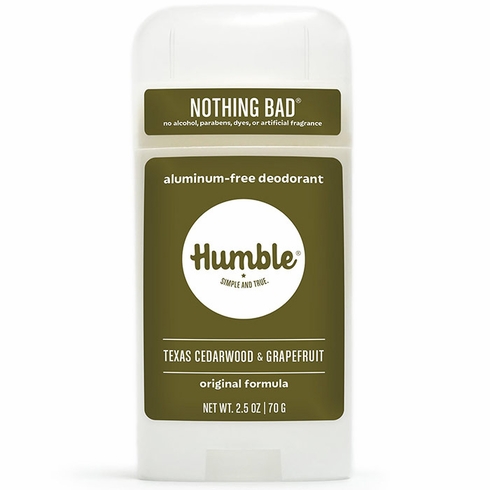 Humble Brands, Aluminum-Free Original Formula Deodorant, Texas Cedarwood & Grapefruit, 2.5 oz