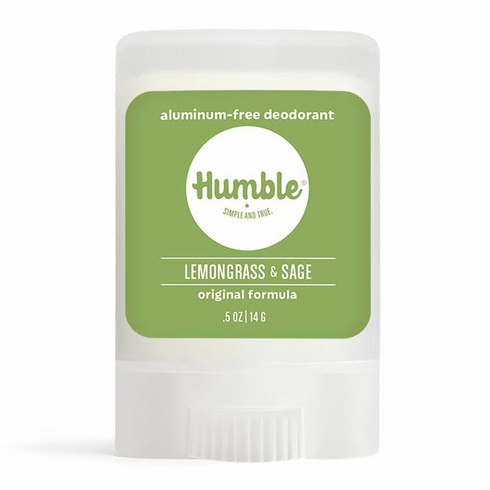 Humble Brands, Aluminum-Free Original Formula Deodorant Travel Size, Lemongrass & Sage, 0.5 oz