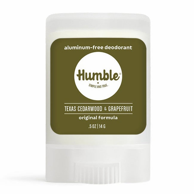Humble Brands, Aluminum-Free Original Formula Deodorant Travel Size, Texas Cedarwood & Grapefruit, 0.5 oz