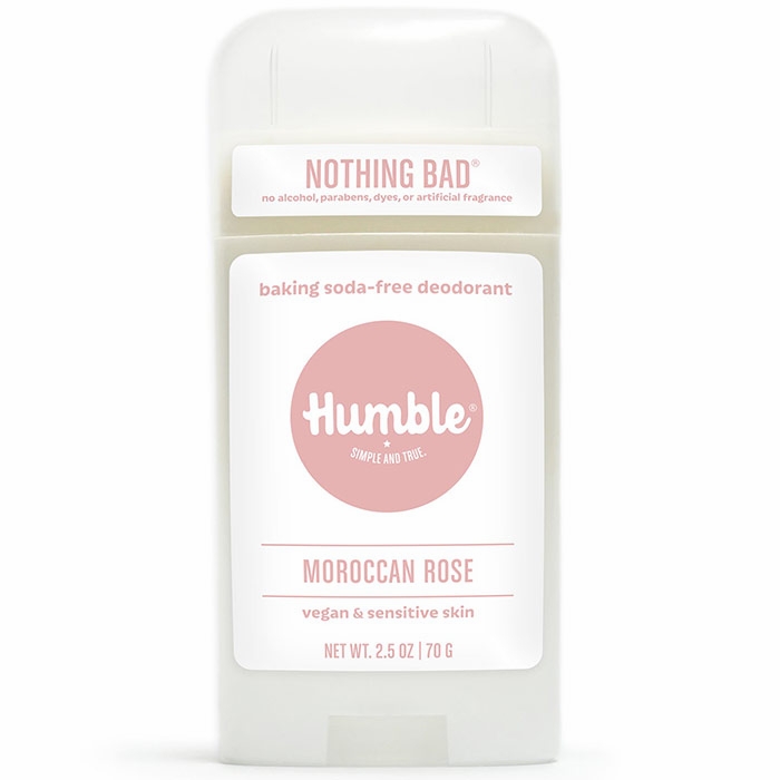 Humble Brands, Baking Soda-Free Deodorant for Vegan & Sensitive Skin, Moroccan Rose, 2.5 oz