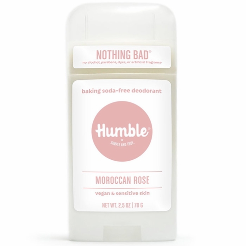 Humble Brands, Baking Soda-Free Deodorant for Vegan & Sensitive Skin, Moroccan Rose, 2.5 oz