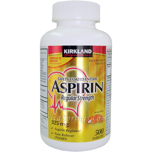 Kirkland Signature Aspirin Safety Coated Enteric, Regular Strength 325