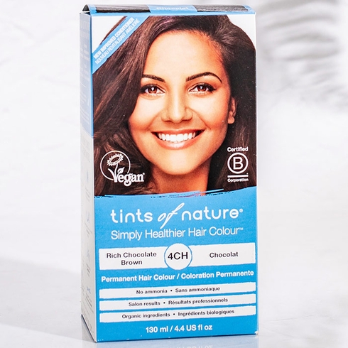 Permanent Hair Colour 4CH Rich Chocolate Brown, 4.4 oz, Tints of Nature