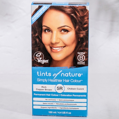 Permanent Hair Colour 5R Rich Copper Brown, 4.4 oz, Tints of Nature