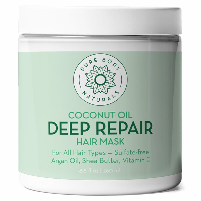Pure Body Naturals, Coconut Oil Deep Repair Hair Mask, 8.8 oz