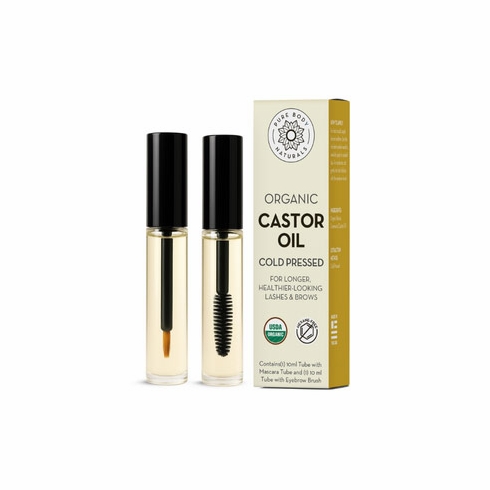 Pure Body Naturals, Organic Castor Oil in 2 Pre-Filled Applicator Tubes, 10 ml Each