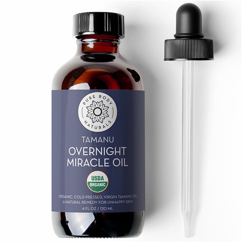 Pure Body Naturals, Organic Tamanu Overnight Miracle Oil, 4 oz