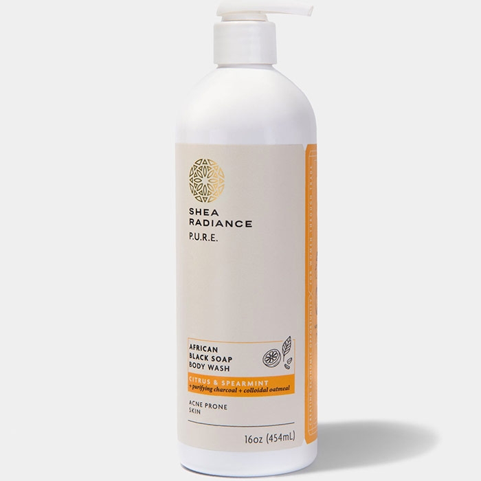 Shea Radiance, African Black Soap Body Wash - Citrus & Spearmint, 16 oz
