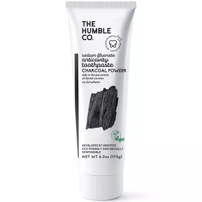 The Humble Co., Natural Toothpaste Charcoal, with Fluoride, 6.2 oz