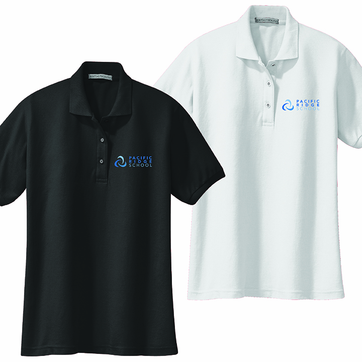 Pacific Ridge School Polo, <br> printed color logo