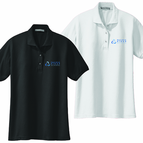 Pacific Ridge School Polo, <br> printed color logo
