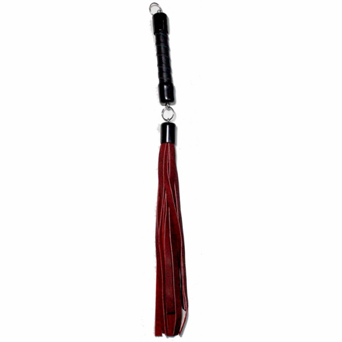 15" Deluxe Leather Swivel Flogger Red/Black 15" Leather