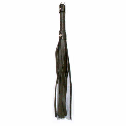18" Deluxe Leather Flogger Black/Gray 18" Leather