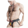 3D Rubber Huffer Jockstrap Black/Red