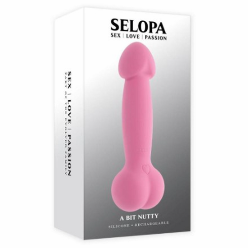 A Bit Nutty Rechargeable Silicone Vibrator - Pink