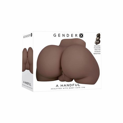 A Handful Male Anal Masturbator Brown 8" TPE/TPR/ABS