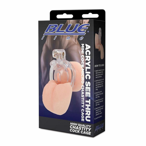 Acrylic See Thru Mini Micro Chastity Cock Cage Clear One Size Acrylic