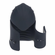 Adjustable Vibrating Silicone Rechargeable Penis Head Stimulator - Black