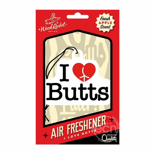 Air Freshener - I Love Butts Apple