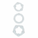 Alpha Liquid Silicone Beaded Rings - 3/pk Clear One Size Silicone