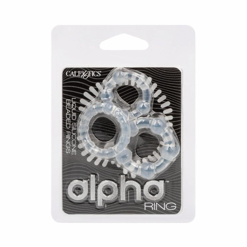 Alpha Liquid Silicone Beaded Rings - 3/pk Clear One Size Silicone