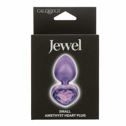 Amethyst Heart Anal Plug Purple S Zinc Alloy
