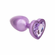 Amethyst Heart Anal Plug Purple S Zinc Alloy