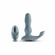 Apex Rechargeable Silicone Prostate Massager with Remote Gray 4.6" Silicone Remote