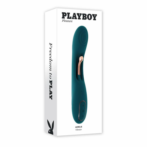 Aurelie Rechargeable Silicone G-Spot Vibrator Green 8.9" Silicone