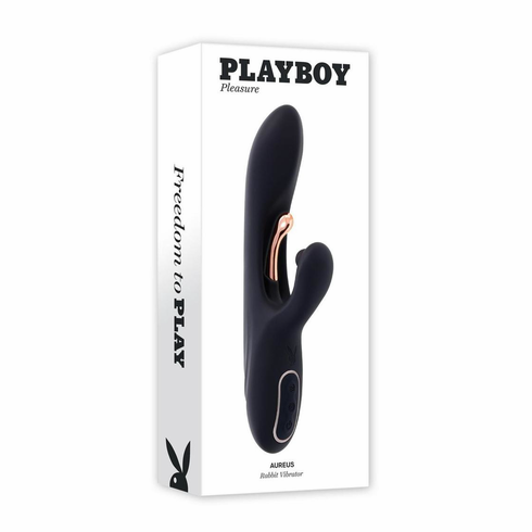 Aureus Rechargeable Silicone Triple Motor Vibrator with Remote Black 8.9" Silicone Remote