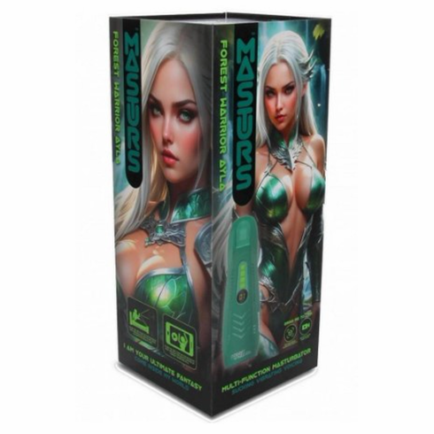 Ayla Forest Warrior Rechargeable Multi Function Masturbator - Green