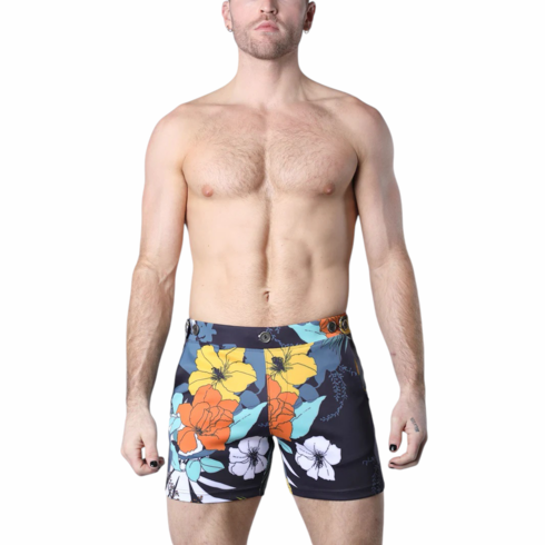 Balboa Hybrid Swim Short Floral Orange