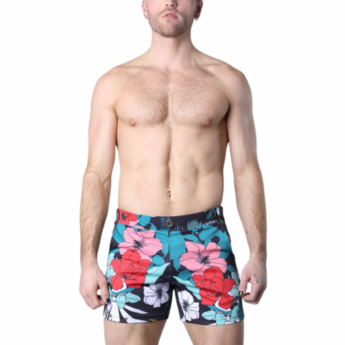 Balboa Hybrid Swim Short Floral Red