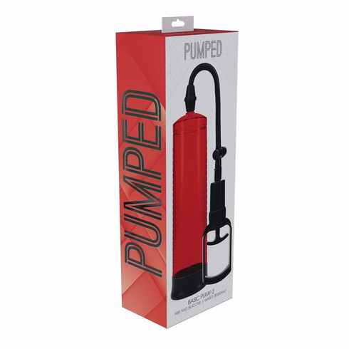 Basic Pump 2 Water Resistant Penis Pump Red 7.8"