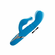 Beaded Power G Rechargeable Silicone G-Spot Dual Vibrator Blue 5.5" Silicone