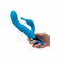 Beaded Power G Rechargeable Silicone G-Spot Dual Vibrator Blue 5.5" Silicone