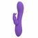 Bend & Hold Double Rumbler Rechargeable Silicone Rabbit Vibrator Purple 4" Silicone