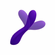 Bend & Hold Rumbler Rechargeable Silicone Vibrator Purple 7.2" Silicone