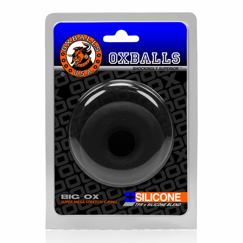Big Ox Cock Ring Black One Size Silicone/TPR