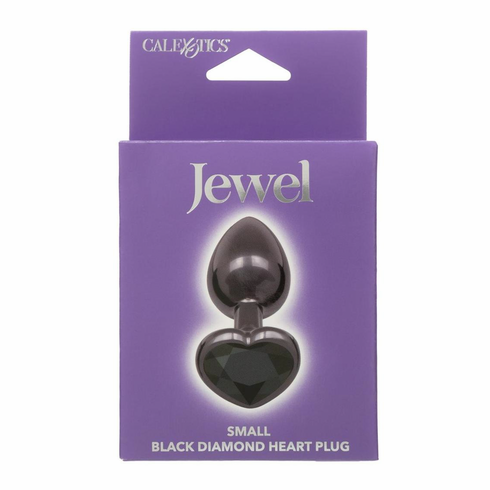 Black Diamond Heart Anal Plug Black S Zinc Alloy
