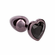 Black Diamond Heart Anal Plug Black S Zinc Alloy