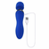 Blue Belle Silicone Rechargeable Dual End Vibrating Wand Blue 7.8" Silicone