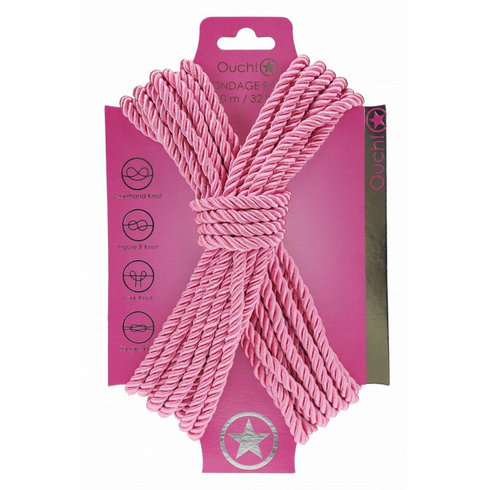 Bondage Rope - Cotton/Poly Pink 32'